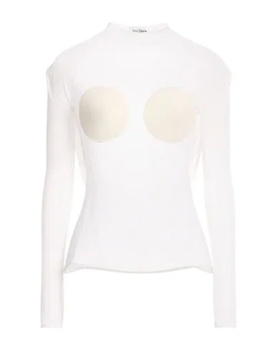Jean Paul Gaultier Woman Top White Size Xs Viscose, Elastane In White