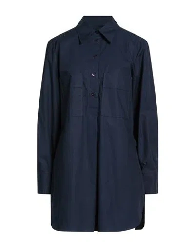 Modes Garments Woman Shirt Navy Size Xl Cotton In Blue