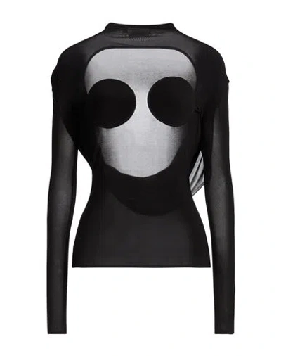 Jean Paul Gaultier Woman Top Black Size S Viscose, Elastane In Black