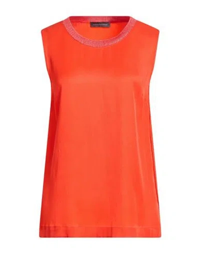 Lorena Antoniazzi Woman Top Red Size 10 Acetate, Silk, Cotton, Viscose, Polyester In Red