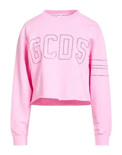 Gcds Woman Sweatshirt Pink Size L Cotton In Pink