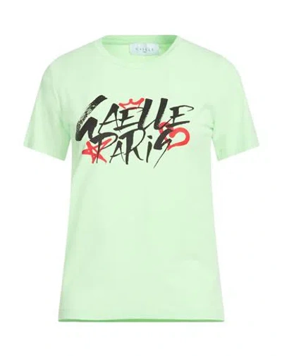 Gaelle Paris Gaëlle Paris Woman T-shirt Light Green Size L Cotton, Elastane In Green