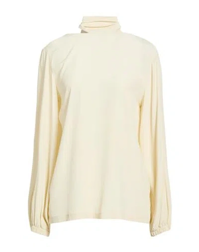 Ottod'ame Woman Top Ivory Size 4 Acetate, Silk In Neutral