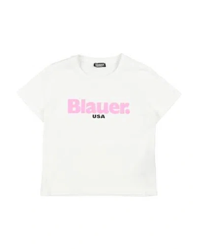 Blauer . Toddler Girl T-shirt White Size 6 Cotton In White