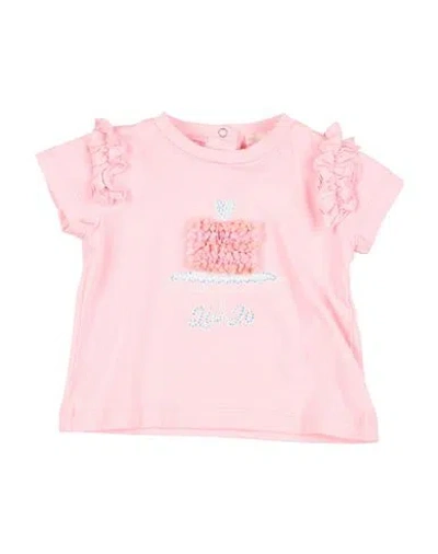 Liu •jo Newborn Girl T-shirt Pink Size 3 Cotton, Elastane In Pink