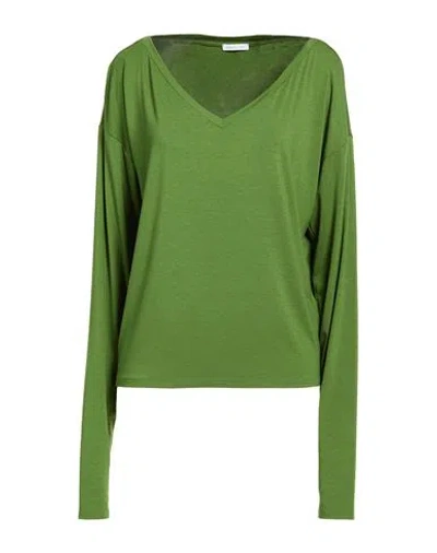 Patrizia Pepe Woman T-shirt Green Size 2 Viscose, Elastane In Green
