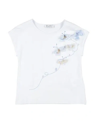 Elsy Bambina Toddler Girl T-shirt White Size 4 Cotton, Elastane In White