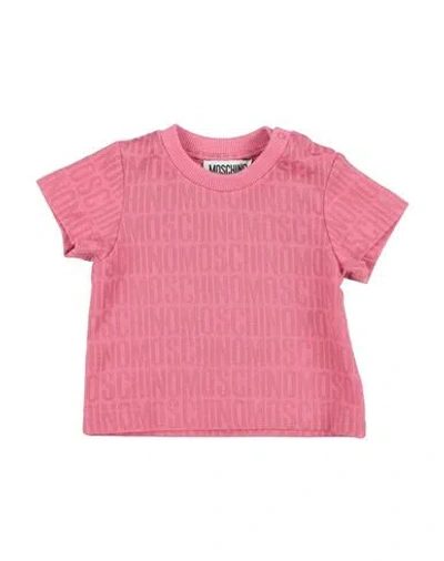Moschino Baby Newborn Girl T-shirt Pink Size 3 Polyester, Cotton, Elastane In Pink