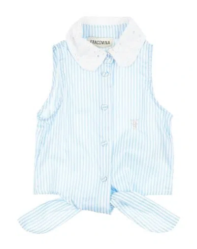Fracomina Mini Toddler Girl Shirt Azure Size 3 Cotton In Blue