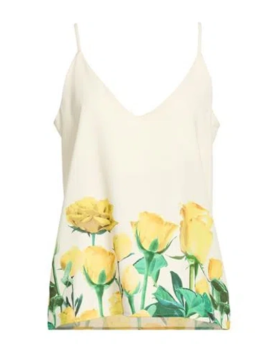 Gai Mattiolo Gm Woman Top Ivory Size 12 Polyester In Multi