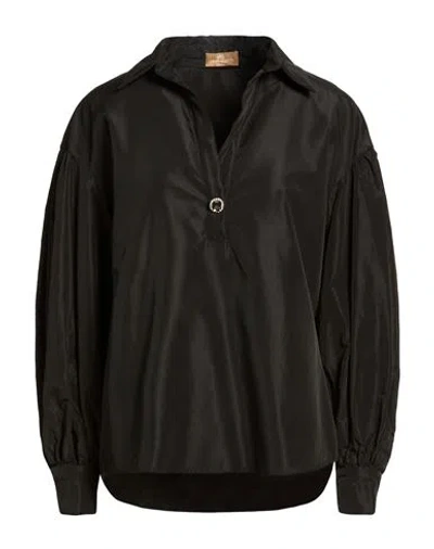 Anna Sirico Couture Woman Top Black Size 8 Acrylic, Polyester In Black