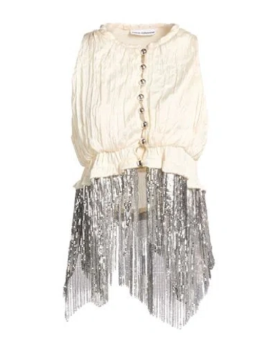 Rabanne Woman Top Cream Size 10 Polyester In White