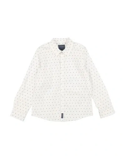 Guess Toddler Boy Shirt White Size 5 Cotton, Elastane In Multi