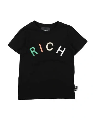John Richmond Toddler Boy T-shirt Black Size 6 Cotton In Black