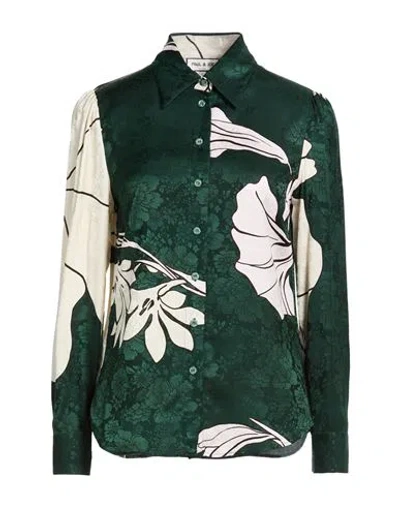 Paul & Joe Woman Shirt Black Size 3 Viscose In Green