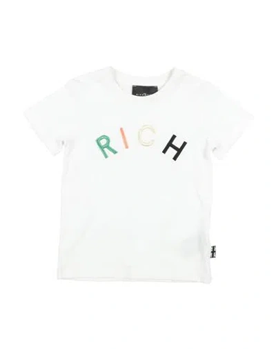 John Richmond Toddler Boy T-shirt White Size 4 Cotton In White