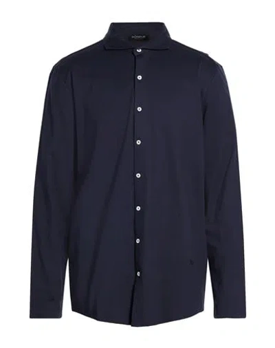 Dondup Man Shirt Midnight Blue Size Xxl Cotton In Blue