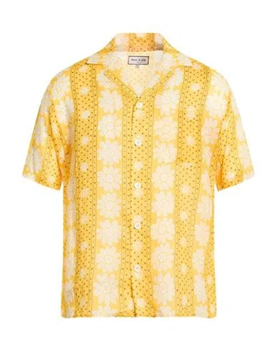 Paul & Joe Man Shirt Yellow Size S Ramie In Yellow