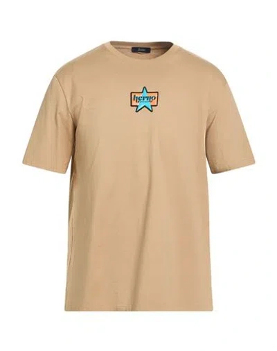 Herno Man T-shirt Camel Size 40 Cotton In Brown