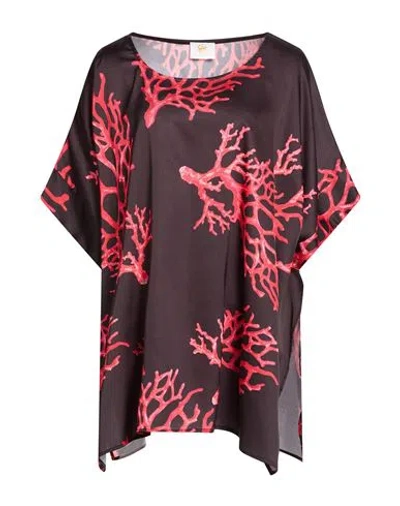 Gai Mattiolo Woman Top Black Size 12 Viscose, Polyester In Black