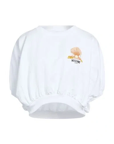 Moschino Swim Woman Sweatshirt White Size Xs Cotton, Elastane In White