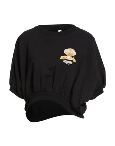 Moschino Swim Woman Sweatshirt Black Size S Cotton, Elastane In Black