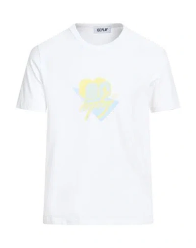 Ice Play Man T-shirt White Size M Cotton In White