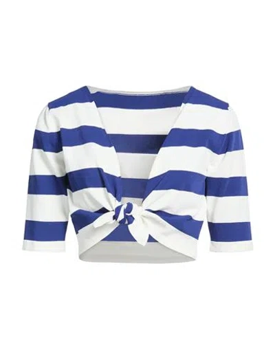 Roberto Collina Woman Top Navy Size L Viscose, Polyester In Blue