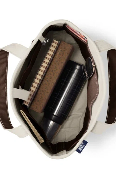 Lands' End Open Top Canvas Tote Bag In Brown