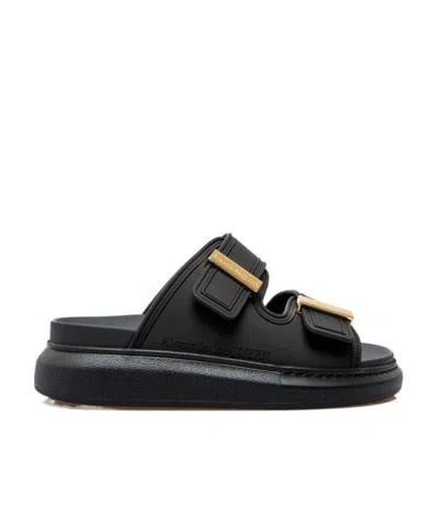 Alexander Mcqueen Hybrid Flatform Sandals In Animal Print