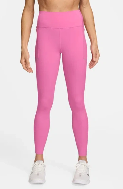Nike Swift High-waisted Pocket 7/8 Running Leggings In Pink
