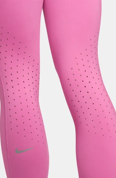 Nike Swift High-waisted Pocket 7/8 Running Leggings In Pink