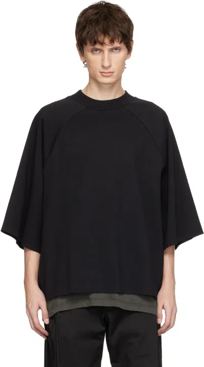 Seventh Black Raglan Box T-shirt In Black