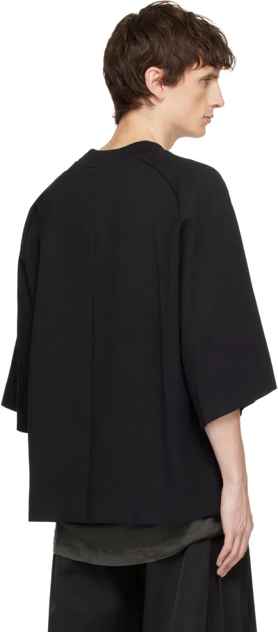 Seventh Black Raglan Box T-shirt In Black