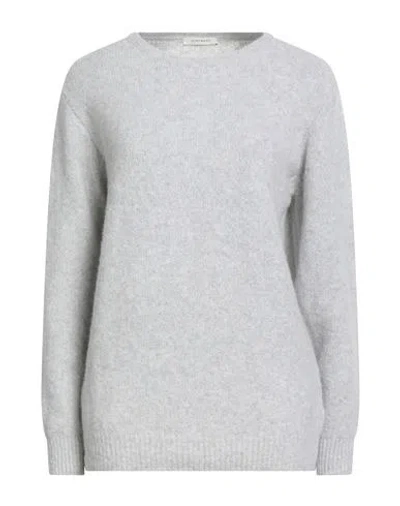 Homeward Clothes Co. Woman Sweater Light Grey Size L Merino Wool, Nylon, Cashmere, Elastane In Gray