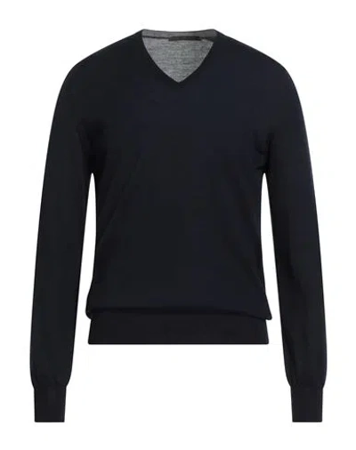 Viadeste Per Anteprima Man Sweater Midnight Blue Size 48 Virgin Wool In Blue