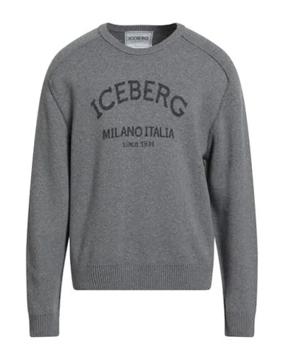 Iceberg Man Sweater Grey Size L Wool, Polyamide, Viscose, Acrylic, Cashmere In Gray