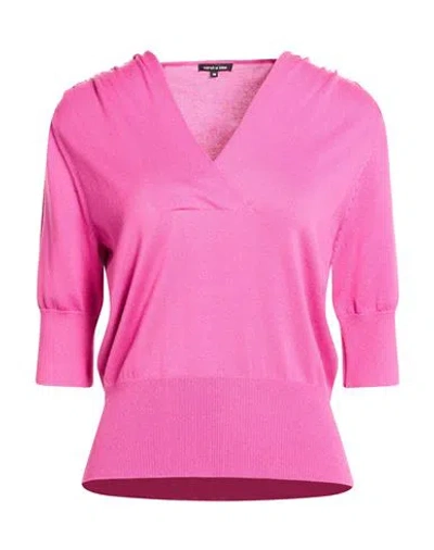 Caroline Biss Woman Sweater Fuchsia Size 4 Modal, Cotton, Elastane In Pink
