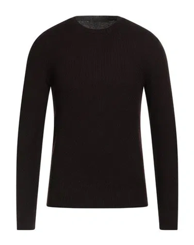 Viadeste Per Anteprima Man Sweater Dark Brown Size 50 Virgin Wool In Black