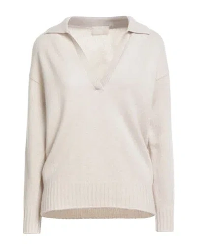Drumohr Woman Sweater Light Grey Size Xl Cashmere, Silk In Neutral