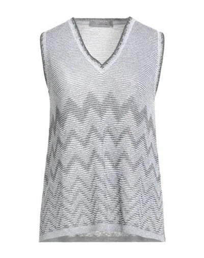 D Exterior D. Exterior Woman Sweater Grey Size Xl Viscose, Polyester In Gray