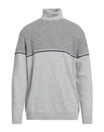 Barbati Man Turtleneck Light Grey Size 3xl Polyamide, Wool, Viscose, Cashmere In Gray