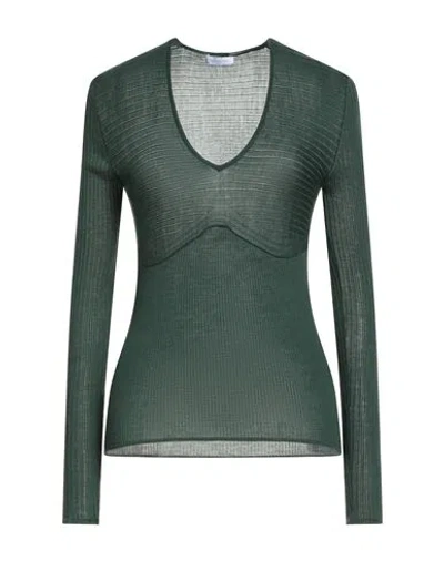 Patrizia Pepe Woman Sweater Dark Green Size 1 Wool In Green