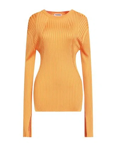 Jil Sander Woman Sweater Orange Size 6 Viscose In Orange