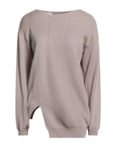 Ixos Woman Sweater Grey Size S Virgin Wool, Acrylic In Brown