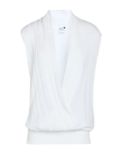 Fedeli Woman Sweater White Size 6 Viscose, Cotton In White