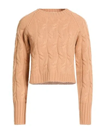 Drumohr Woman Sweater Camel Size M Cashmere In Neutral