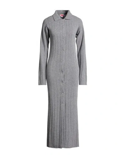 Kenzo Woman Cardigan Grey Size S Wool, Cashmere In Gray