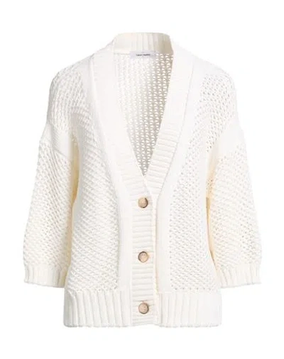 Gran Sasso Woman Cardigan White Size 12 Cotton, Polyamide In White