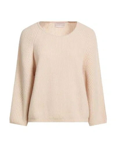 Hemisphere Woman Sweater Beige Size 8 Cashmere, Silk In Neutral
